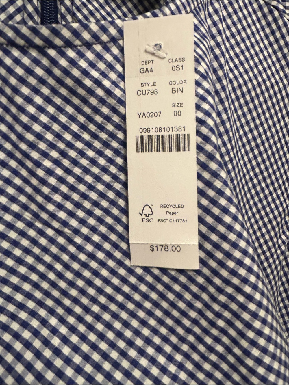 NWT Jcrew ruched midi dress in gingham cotton - Picture 7 of 8